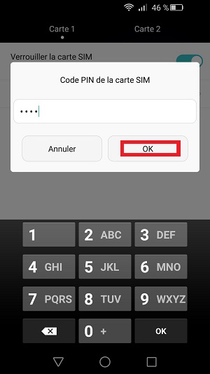 Changer le code PIN sur le Honor 6